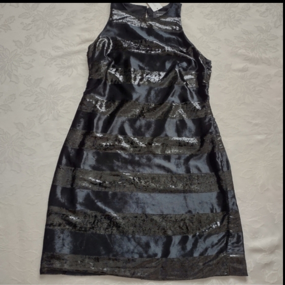 Banana Republic Limited Edition Made in Portugal black striped Cocktail Dress - Picture 12 of 12